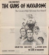 9a359 GUNS OF NAVARONE pressbook '61 Gregory Peck, David Niven & Anthony Quinn by Howard Terpning!