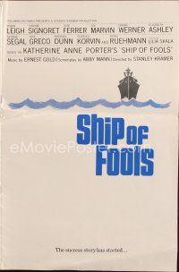 9a396 SHIP OF FOOLS pressbook '65 Stanley Kramer's movie based on Katharine Anne Porter's book!