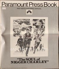 9a404 SOUL OF NIGGER CHARLEY pressbook '73 Fred Williamson has his soul brothers with him this time!