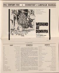 9a424 WEEKEND AT DUNKIRK pressbook '65 Jean-Paul Belmondo, Catherine Spaak, World War II!