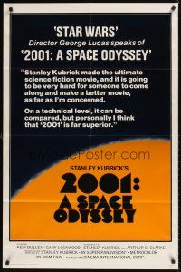 9c003 2001: A SPACE ODYSSEY 1sh R78 George Lucas raves about Stanley Kubrick's sci-fi classic!
