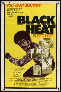 9c072 BLACK HEAT 1sh '76 Timothy Brown, Russ Tamblyn, red hot action!