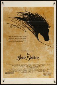 9c076 BLACK STALLION 1sh '79 Kelly Reno, Teri Garr, Carroll Ballard, great horse artwork!
