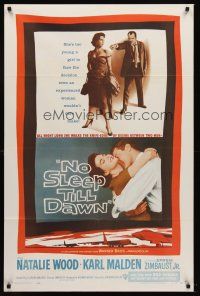 9c087 BOMBERS B-52 1sh '57 sexy Natalie Wood & Karl Malden, No Sleep Till Dawn!