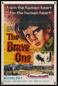 9c093 BRAVE ONE 1sh R60s Irving Rapper directed western, written by Dalton Trumbo!