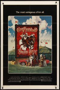 9c095 BRONCO BILLY 1sh '80 Clint Eastwood directs & stars, Huyssen & Gerard Huerta art!