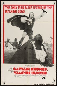 9c112 CAPTAIN KRONOS VAMPIRE HUNTER 1sh '74 the only man alive feared by the walking dead!