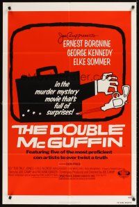 9c188 DOUBLE McGUFFIN 1sh '79 Ernest Borgnine, George Kennedy, really cool Saul Bass artwork!
