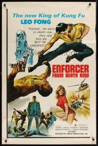 9c210 ENFORCER FROM THE DEATH ROW 1sh '78 art of Leo Fong in martial arts action!