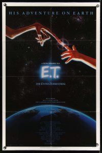 9c199 E.T. THE EXTRA TERRESTRIAL 1sh '82 Steven Spielberg classic, John Alvin art!