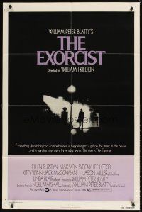 9c220 EXORCIST 1sh '74 William Friedkin, Max Von Sydow, William Peter Blatty horror classic!