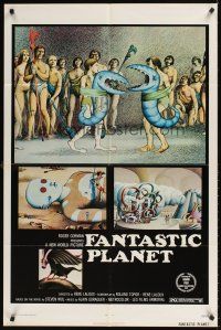 9c227 FANTASTIC PLANET 1sh '73 wacky sci-fi cartoon, wild artwork image, Cannes winner!