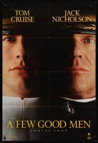 9c234 FEW GOOD MEN teaser DS 1sh '92 best close up of Tom Cruise, Jack Nicholson!