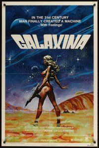 9c286 GALAXINA style A 1sh '80 great sci-fi art of sexy Dorothy Stratten by Robert Tanenbaum!