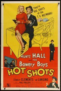 9c367 HOT SHOTS 1sh '56 Huntz Hall & The Bowery Boys, sexy Joi Lansing!