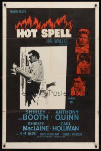 9c369 HOT SPELL 1sh '58 Shirley Booth, Anthony Quinn, Shirley MacLaine, directed by Daniel Mann!