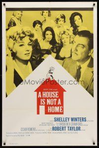 9c371 HOUSE IS NOT A HOME int'l 1sh '64 Shelley Winters, Robert Taylor & 7 sexy hookers in brothel!