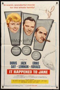 9c405 IT HAPPENED TO JANE 1sh '59 pretty Doris Day, Jack Lemmon, Ernie Kovacs!