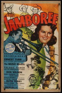 9c410 JAMBOREE kraftbacked 1sh R49 radio shows w/Ernest Tubb & his Texas Troubadours!