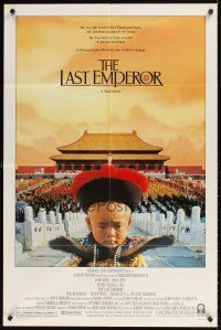 9c447 LAST EMPEROR 1sh '87 Bernardo Bertolucci epic, image of young Chinese emperor w/army!