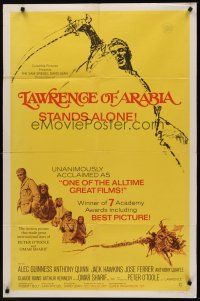 9c461 LAWRENCE OF ARABIA 1sh R70 David Lean classic starring Peter O'Toole!