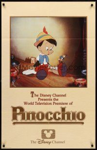 9c624 PINOCCHIO TV 1sh R86 Disney classic fantasy cartoon about a wooden boy who wants to be real!