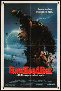 9c666 RAWHEAD REX 1sh '86 Clive Barker, cool monster art by S. Watts, it lives to feed again!