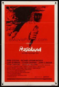 9c700 ROSEBUD 1sh '75 Otto Preminger, Peter O'Toole, Richard Attenborough, cool logo by Saul Bass!