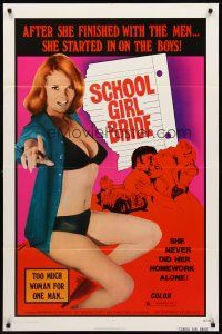 9c723 SCHOOL GIRL BRIDE 1sh R74 Cream Schwabing-Report, sexy Barbara Scott, too much woman!
