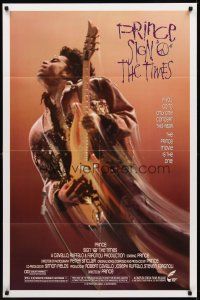9c749 SIGN 'O' THE TIMES 1sh '87 rock and roll concert, great image of Prince w/guitar!