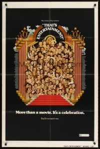 9c860 THAT'S ENTERTAINMENT advance 1sh '74 classic MGM Hollywood scenes, it's a celebration!