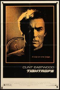 9c883 TIGHTROPE 1sh '84 Clint Eastwood is a cop on the edge, cool handcuff image!