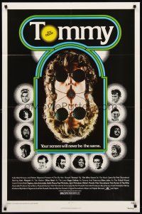 9c894 TOMMY 1sh '75 The Who, Roger Daltrey, rock & roll, cool mirror image!