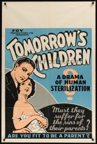 9c896 TOMORROW'S CHILDREN 1sh R30s human sterilization, must they suffer for sins of their parents!