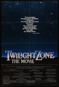 9c921 TWILIGHT ZONE 1sh '83 Joe Dante, Steven Spielberg, John Landis, from Rod Serling TV series!