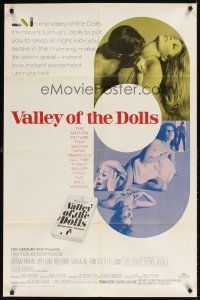 9c936 VALLEY OF THE DOLLS 1sh '67 sexy Sharon Tate, from Jacqueline Susann's erotic novel!