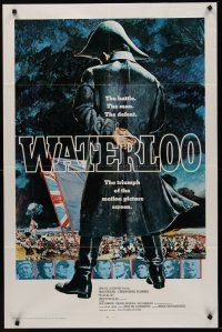 9c956 WATERLOO int'l 1sh '70 great artwork of Rod Steiger as Napoleon Bonaparte!