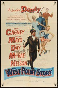 9c960 WEST POINT STORY 1sh '50 dancing cadet James Cagney, Virginia Mayo, Doris Day!