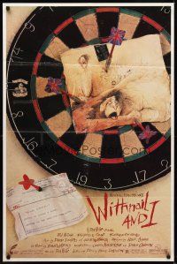 9c984 WITHNAIL & I 1sh '87 great Ralph Steadman artwork on dartboard, Richard E. Grant classic!