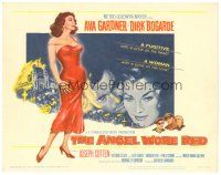 9d014 ANGEL WORE RED TC '60 sexy Ava Gardner, Joseph Cotten, Dirk Bogarde has a price on his head!