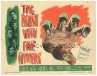 9d018 BEAST WITH FIVE FINGERS TC '47 Peter Lorre, your flesh will creep at the hand that crawls!