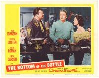 9d260 BOTTOM OF THE BOTTLE LC #5 '56 alcoholic Van Johnson, between Ruth Roman & Jack Carson!
