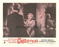 9d295 CASTLE OF EVIL LC '66 Virginia Mayo shrieking in terror because of scarred man!
