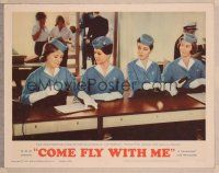 9d308 COME FLY WITH ME LC #7 '63 sexy airline hostesses Dolores Hart, Tiffin, Maxwell & Nettleton!