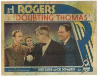 9d364 DOUBTING THOMAS LC '35 Will Rogers in tuxedo between John Qualen & man as Gail Patrick watches