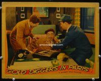 9d434 GOLD DIGGERS IN PARIS LC '38 Rudy Vallee & Allen Jenkins poke at Frenchman Melville Cooper!