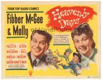 9d064 HEAVENLY DAYS TC '44 artwork of your top radio comics Fibber McGee & Molly!