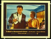 9d494 I DIED A THOUSAND TIMES LC #7 '55 worried Shelley Winters comforts killer Jack Palance!