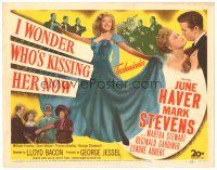 9d073 I WONDER WHO'S KISSING HER NOW TC '47 full-length sexiest June Haver in flowing dress!
