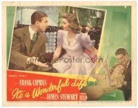 9d519 IT'S A WONDERFUL LIFE LC #2 '46 great close up of James Stewart & Donna Reed, Frank Capra
